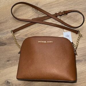 Michael Kors Tan Crossbody Bag with Gold Chain
